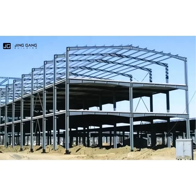 Customizable Construction Manufactured Workshop Supermarket Warehouse Steel Sandwich Panel Post and Beam Frame Structure