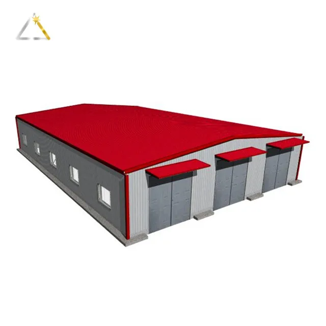 Wide Span Materials Warehouse Workshop Fabrication Space Frame Construction Steel Building Metal Structure for