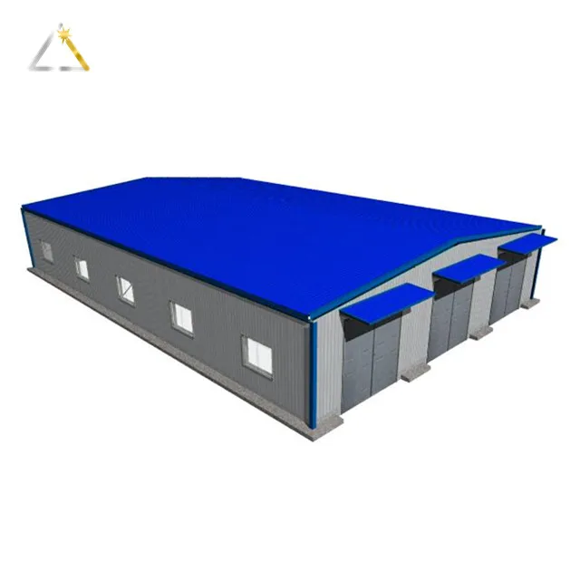 Long Span Roof Portal Warehouse Space Frame Skylight Structural Beams Metal Structure Building New Design Steel