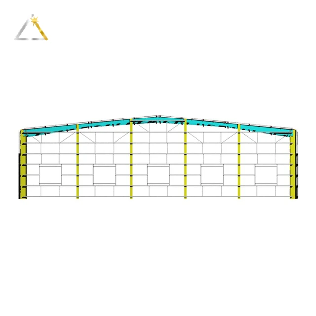 Platform Structural Warehouse House Prefabricated Light Frame Structure Steel Framed Building Industrial Design