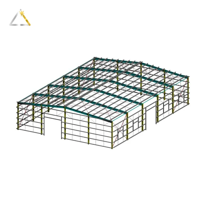 Two Story Industrial Small Warehouse Prefabricated Framed Prefabricated Metal Building Storage Sheds Steel Structure