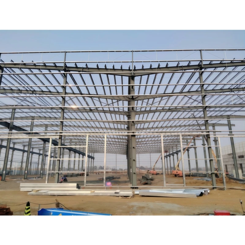 Prefabricated Sandwich Panel Beam Fabrication Structural Steel Structure Industrial Workshop Warehouse Building