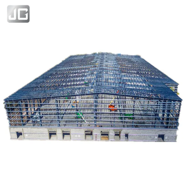 80 X 36 ft Two Storey Metal Workshop Industrial Warehouse Steel Structure Dome Building