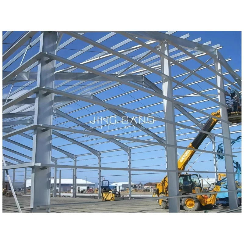 Modern Heavy Duty Metal Prefab Steel Structure Shed for Industrial Warehouse Workshop Welding Cutting Services 50-Year Lifespan