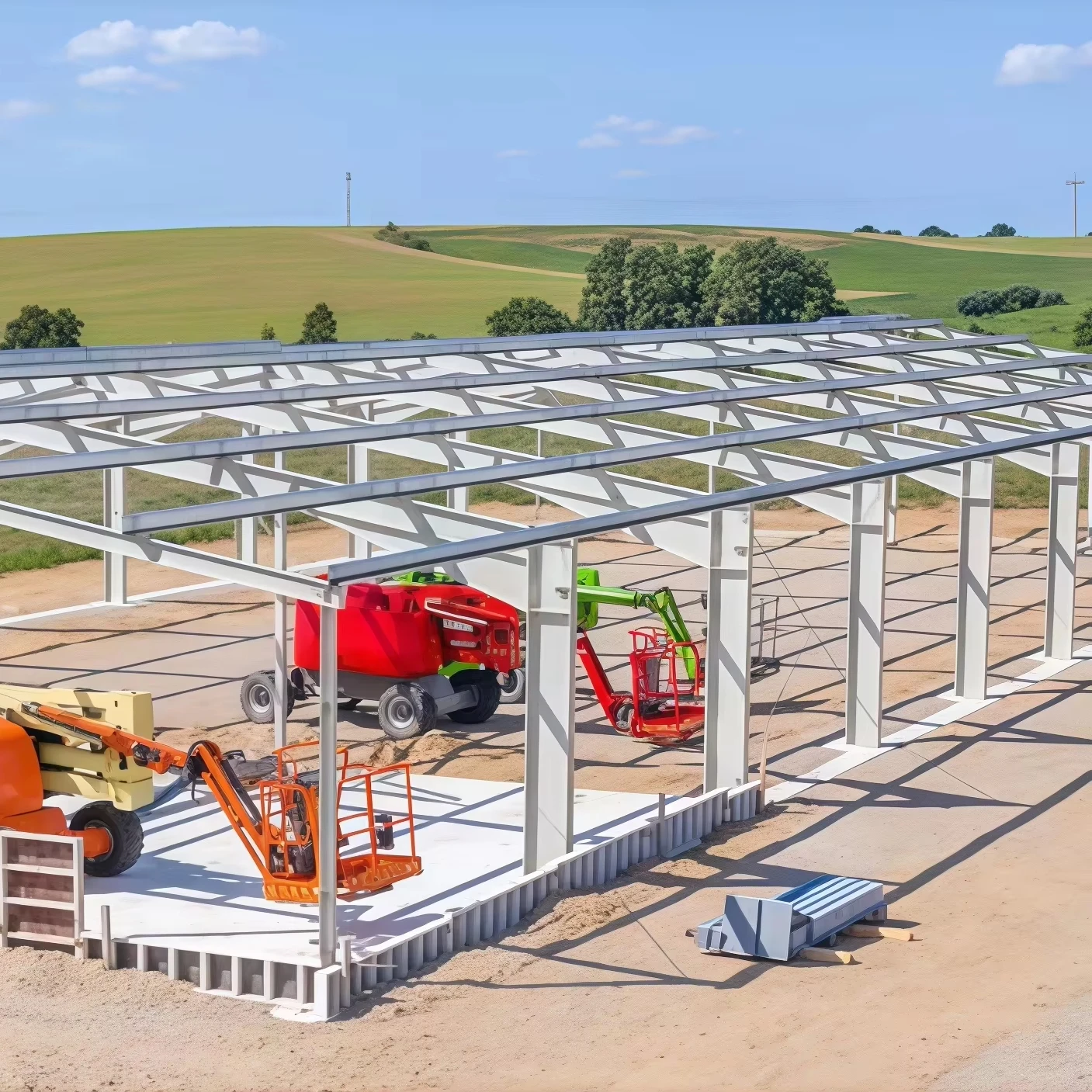 Prefab Workshop Galpon Prefabricado Industrial Prefabricated Warehouse Steel Structure in Dubai