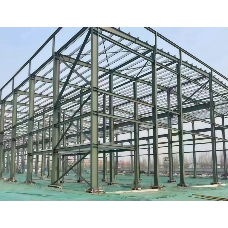 Prefabricated Sandwich Panel Beam Fabrication Structural Steel Structure Industrial Workshop Warehouse Building